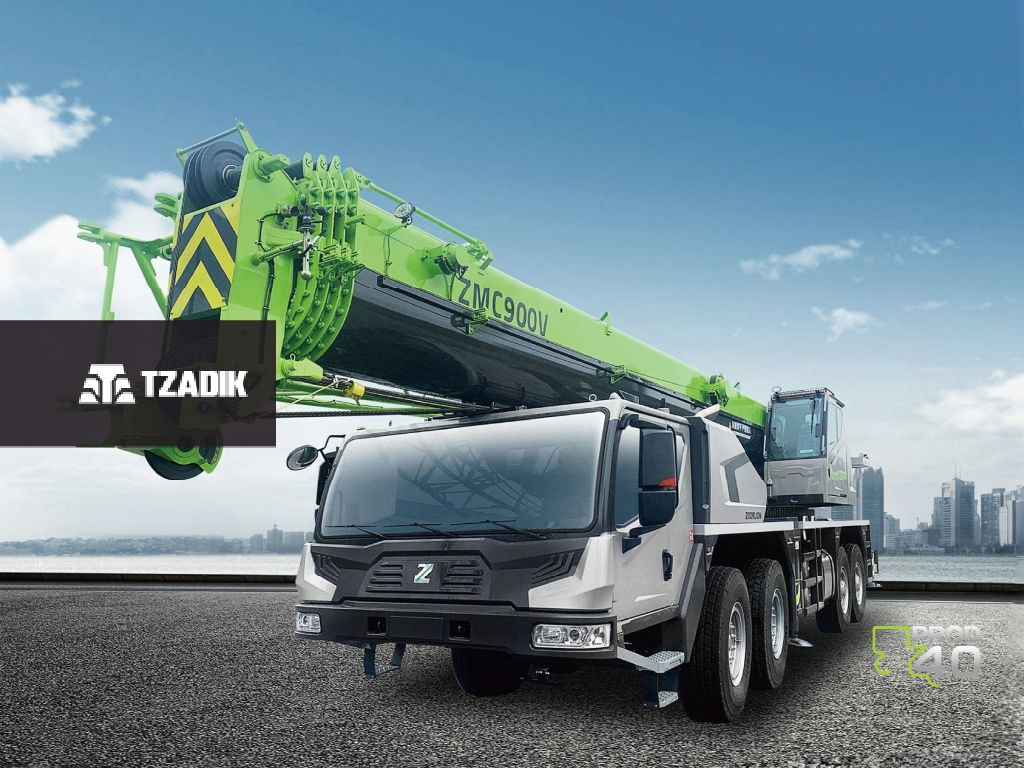 🏗️ Camión Grúa Zoomlion ZMC900V532: Potencia Líder de 90 Toneladas