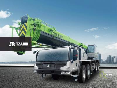 🏗️ Camión Grúa Zoomlion ZMC900V532: Potencia Líder de 90 Toneladas