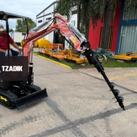Miniexcavadora De 1T Motor 10Hp Orugas De Goma 9