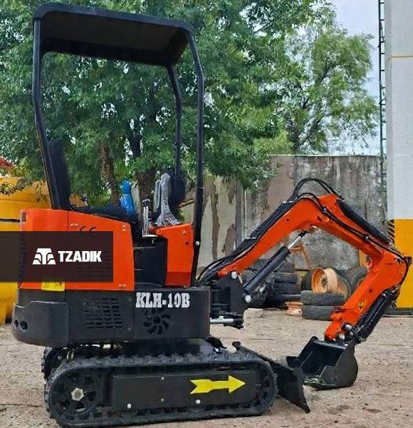 Miniexcavadora De 1T Motor 10Hp Orugas De Goma 4