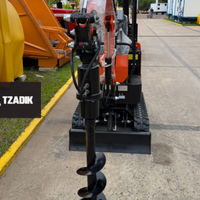 Miniexcavadora De 1T Motor 10Hp Orugas De Goma 10