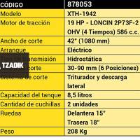 Tractor Cortacesped 19 HP 586cc Transmisión Hidrostática 4
